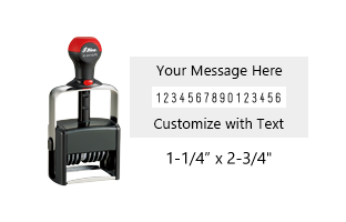 Heavy duty 5/32" height with 16 manual number bands available in 11 ink colors! Great for high volume stamping. Ships free over $75.