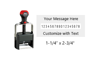 Heavy duty 5/32" height with 18 manual number bands available in 11 ink colors! Great for high volume stamping. Free shipping over $75!