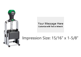 Customize this 15/16" x 1-5/8" self-inking stamp free with 5 lines. Available in 11 ink colors or dry pad option. Ships in 1-2 business days!