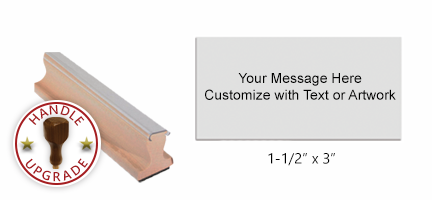 Customize this stamp w/ up to 8 lines of text or your artwork! Ideal size for logos or gift tags! Separate ink pad required. Free shipping on orders over $100!