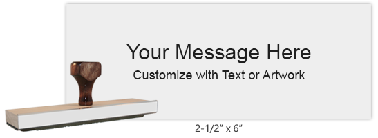 Customize with up to 14 lines of text or artwork! Perfect for large logos or general messages. Separate ink pad required. Free shipping on orders over $75!