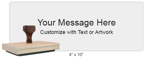 Personalize this wood stamp with 25 lines of text or your artwork! Great for long logos or messages. Separate ink pad required. Ships in 1-2 business days!