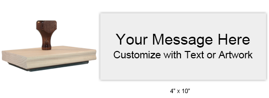 Personalize this wood stamp with 25 lines of text or your artwork! Great for long logos or messages. Separate ink pad required. Ships in 1-2 business days!