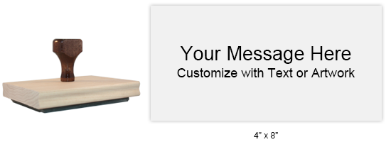 Personalize this wood stamp with 25 lines of text or your artwork! Great for long logos or messages. Separate ink pad required. Ships in 1-2 business days!