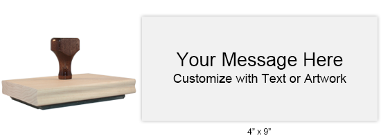 Personalize this wood stamp with 25 lines of text or your artwork! Great for long logos or messages. Separate ink pad required. Ships in 1-2 business days!