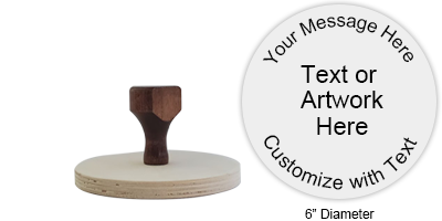 Business Logo Stamp with Custom Art, Logo Branding Stamper, Round Logo  Stamp Size 3 Dia, Wooden Handle Stamp