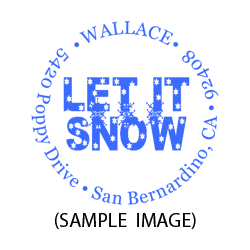 Let it Snow round monogram address stamp on 5 mount options. Hand stamp requires ink pad, not included. Fast & free shipping on orders $75 and over!