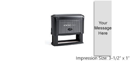 Customization this 3-1/4" x 1", 20 line stamp with text or artwork in your choice of 11 ink colors. Durable & convenient. Ships in 1-2 business days.
