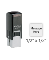 This top quality 1/2" x 1/2" square stamp allows for free customization in your choice of 11 ink colors. Fast and free shipping with orders over $60!