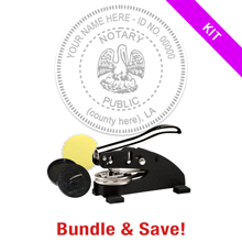 This notary deluxe kit for the state of Louisiana meets state regulations & provides top quality embossed impressions. Also comes with seal inker & foil seals.
