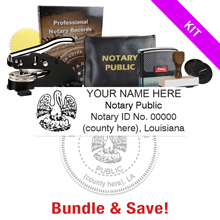 This LA notary pro kit, meets all state requirements & is available on 5 mount choices with rectangle stamp, & seven other items with options to choose from.