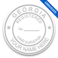 This professional land surveyor embosser for the state of Georgia adheres to state regulations and provides top quality impressions.
