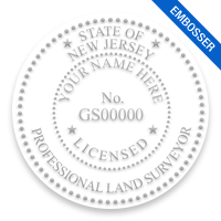 This professional land surveyor embosser for the state of New Jersey adheres to state regulations and provides top quality impressions.