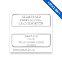 This professional land surveyor embosser for the state of Oregon adheres to state regulations and provides top quality impressions.