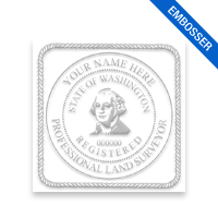 This professional land surveyor embosser for the state of Washington adheres to state regulations and provides top quality impressions.