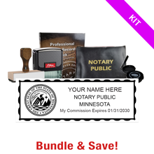 This MN notary premium kit, meets all state requirements & is available on 5 mount choices with record book, thumbprint pad, notary bag & a stock notary stamp.