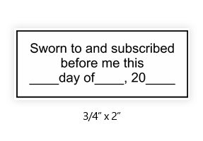 This Notary Affidavit stamp will bring convenience & professionalism to any official document. Orders over $100 ship free!