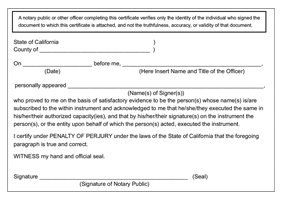 This CA Notary Acknowledgement stamp will bring convenience & professionalism to any official document. Orders over $100 ship free!