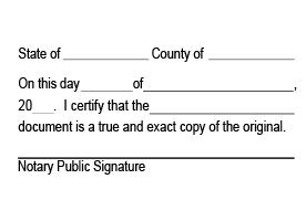 West Virginia Notary Public Stamp, Business Name