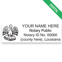 Top quality Louisiana notary eSeal meets all state requirements and is available in 5 colors. Delivered via email within 48 business hours.