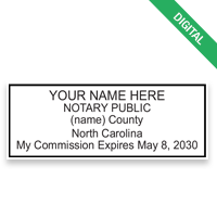 Top quality North Carolina notary eSeal meets all state requirements and is available in 5 colors. Delivered via email within 48 business hours.