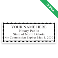 Top quality North Dakota notary eSeal meets all state requirements and is available in 5 colors. Delivered via email within 48 business hours.