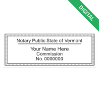 Top quality Vermont notary eSeal meets all state requirements and is available in 5 colors. Delivered via email within 48 business hours.