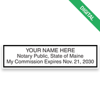 Top quality Maine notary eSeal meets all state requirements and is available in 5 colors. Delivered via email within 48 business hours.