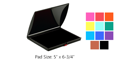 This large stamp pad is water-based ink that is available in 11 ink color choices and is re-inkable. Fast and free shipping on orders over $75!