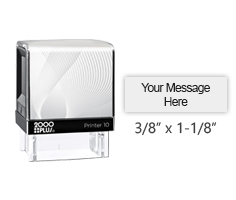 This Cosco Printer Line stamp has a 3/8" x 1-1/8" customizable area with text or your logo in your choice of 11 ink colors. Ships in 1-2 business days.