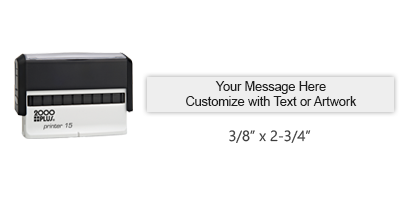 Customize your 3/8" x 2-3/4" stamp impression with text or your signature in your choice of 11 vibrant ink colors. Ships free in 1-2 business days.
