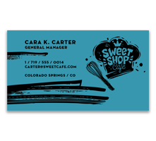 Customize this 3-1/2" x 2" flat, full color, Astrobright 65 lb. on front side only. Minimum quantity of 250 cards. Free shipping over $60.