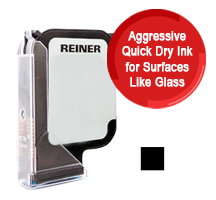 This jetStamp refill cartridge fits models 1025 & comes in an aggressive black ink. Great for non-porous surfaces like glass or metal. Free shipping over $75!