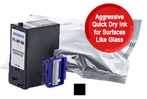 This jetStamp aggressive refill cartridge fits models 940 & 970 and comes in black ink. Great for tough surfaces like glass & metal. Free shipping over $75!