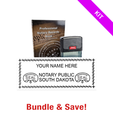 Top quality South Dakota notary renewal kit, meets all state requirements and is available on 5 mount choices with record book. Ships quick!
