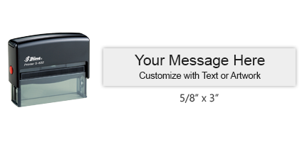 Customize this 5/8" x 3" stamp w/ 4 lines of text or artwork in a choice of 11 ink colors! Great for signatures or addresses. Ships free in 1-2 business days!