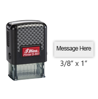 Customize this 3/8" x 1" top quality stamp allows for up to 1 line of text in your choice of 11 ink colors! Great for initials. Orders over $60 ship free!