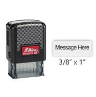 Customize this 3/8" x 1" top quality stamp allows for up to 1 line of text in your choice of 11 ink colors! Great for initials. Orders over $75 ship free!