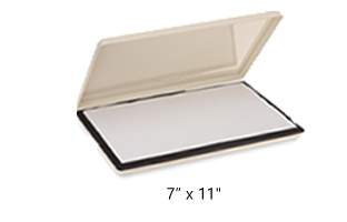 These Trodat heavy duty metal stamp pads, 7" x 11" are ideal for use w/ industrial permanent inks. Refill w/ water-based ink/waterproof ink. Orders over $75 ship free!