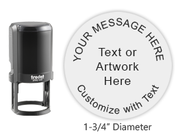 RND1 Self Inking Round Stamper with Stocked Stamp Image that