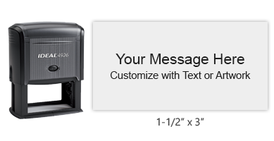 Trodat 4926 self-inking stamp. Customize with your artwork, logo or up to 10 lines of text in your choice of 11 ink colors. Can be re-inked. Fast shipping.