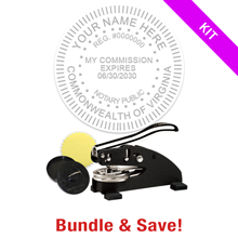 This notary deluxe kit for the state of Virginia meets state regulations & provides top quality embossed impressions. Also comes with seal inker & foil seals.