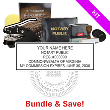 This VA notary pro kit, meets all state requirements & is available on 5 mount choices with rectangle stamp, & seven other items with options to choose from.