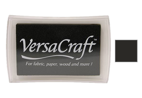 This 3-3/4" x 2-1/2" stamp pad comes in an real black and is ideal for fabrics and other porous surfaces. Acid Free. Orders over $75 ship free!