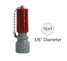 Customizable this 3/8" diameter W-Super Stamp Kit w/ 1 straight line of text. 4 ink color options. Perfect for non-porous surfaces. Orders over $100 ship free!