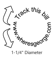 This stock Where's George Round Track This Bill with arrows stamp comes on 4 mount options. Great for stamping/tracking bills. Free shipping over $75!