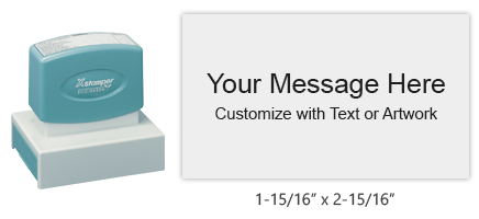 Customize this large high quality 1-15/16" x 2-15/16" stamp with up to 14 lines of text or artwork in a choice of 11 ink colors. Ships in 4-5 business days.