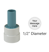 Customize this 1/2" round pencil topper stamp with up to 2 lines of text or your artwork in a choice of 11 exciting ink colors. Ships in 4-5 business days!