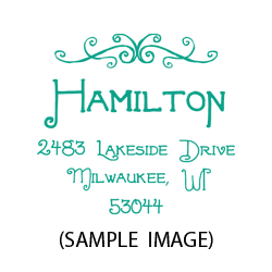 Last Name round monogram address stamp on 5 mount options. Hand stamp requires ink pad, not included. Fast & free shipping on orders $75 and over!