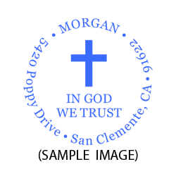 Cross round monogram address stamp on 5 mount options. Hand stamp requires ink pad, not included. Fast & free shipping on orders $75 and over!